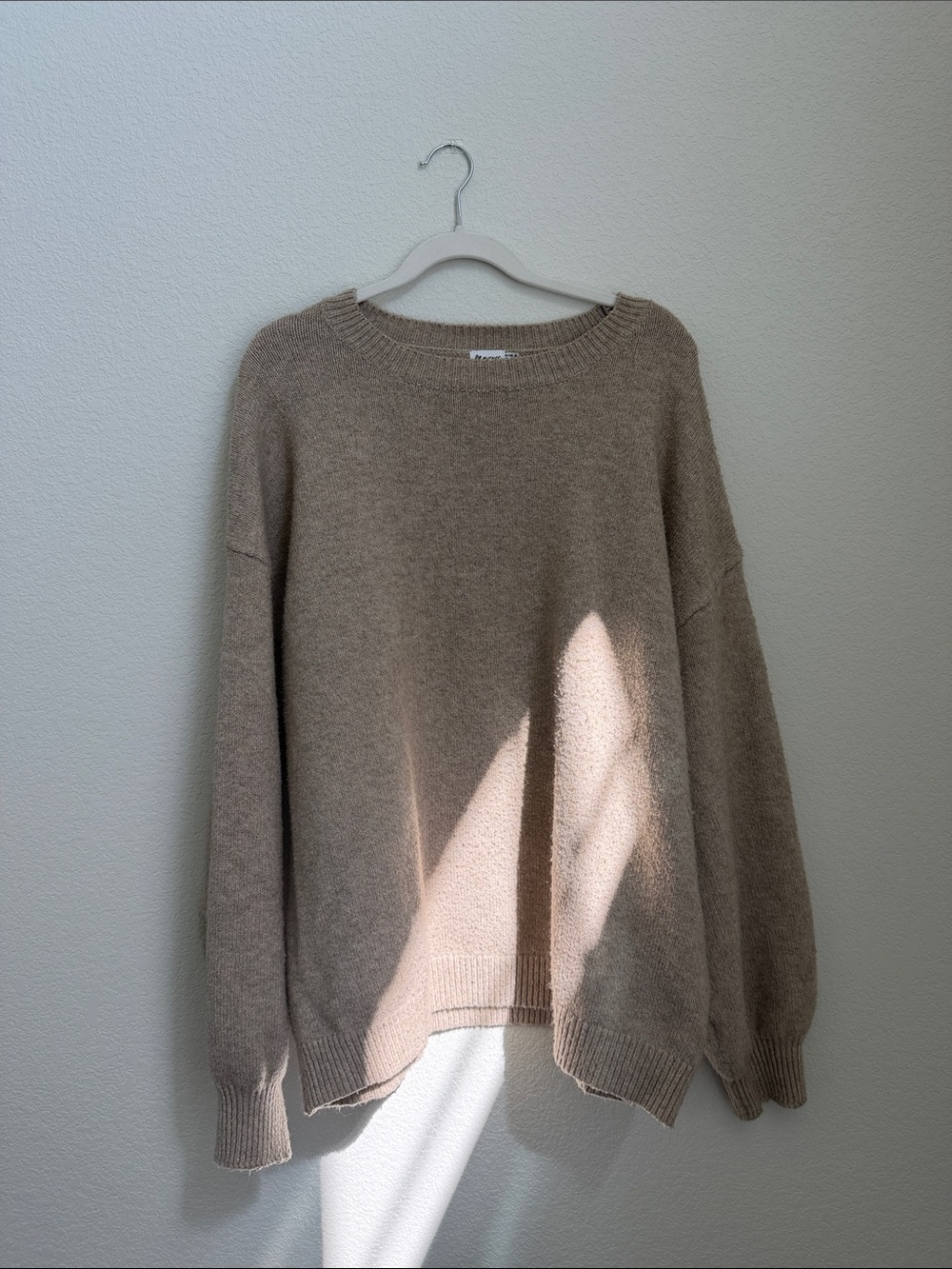 Princess Polly Oversized Crewneck Sweater - Taupe